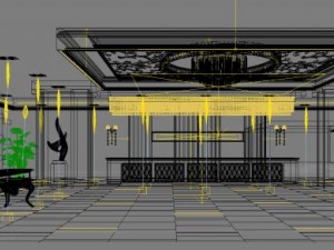 lobby space 074 3D 모델