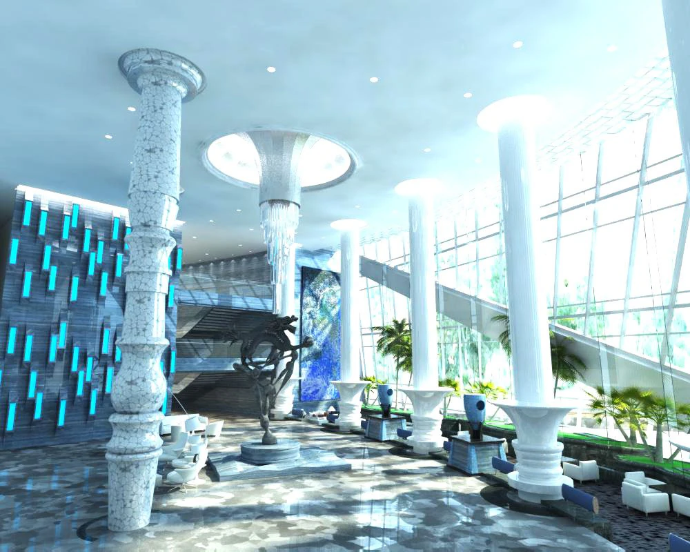 lobby space 085 3D Model .c4d .max .obj .3ds .fbx .stl .blend 