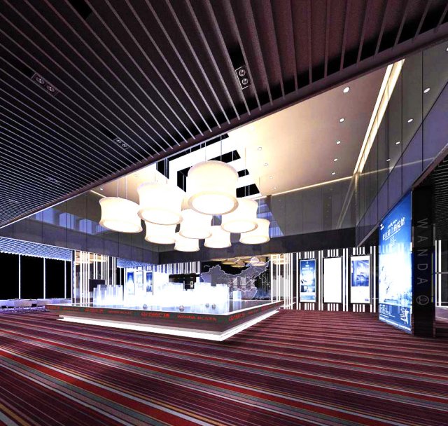 lobby space 100 3D Model .c4d .max .obj .3ds .fbx .stl .blend 