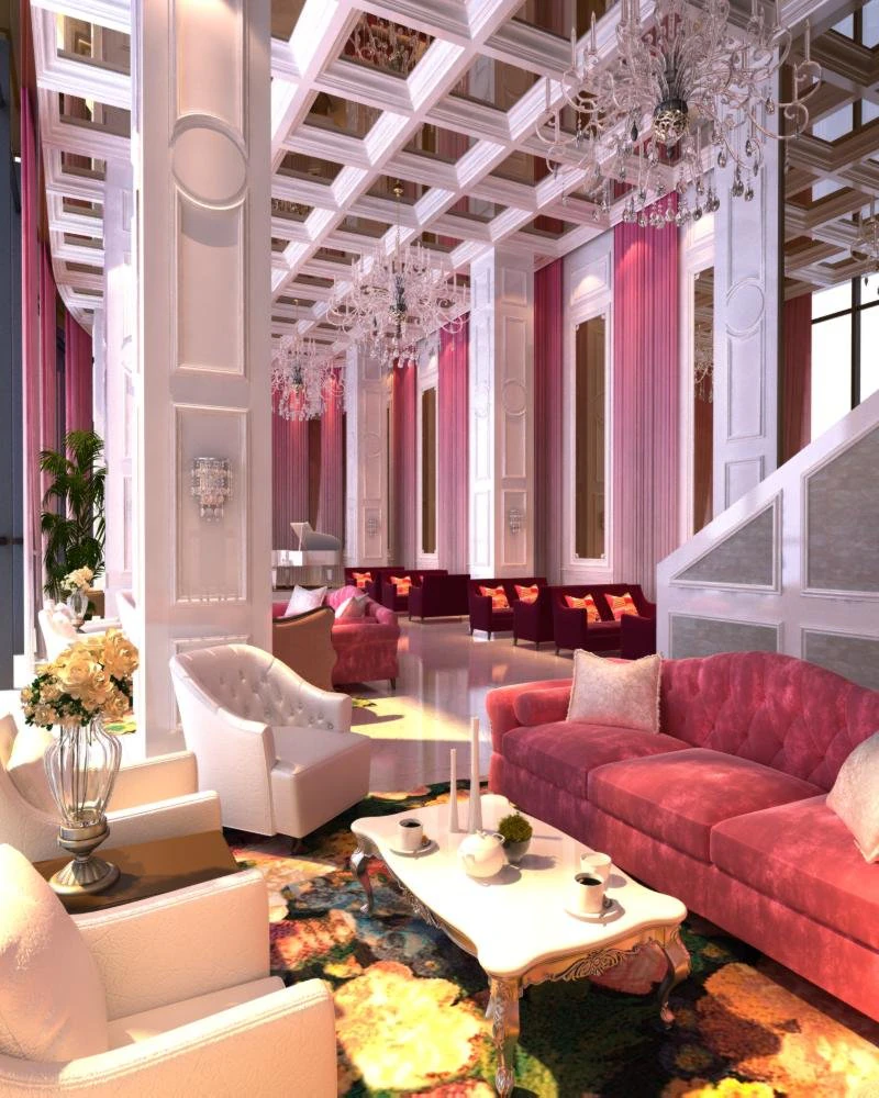 lobby space 110 3D Model .c4d .max .obj .3ds .fbx .stl .blend 