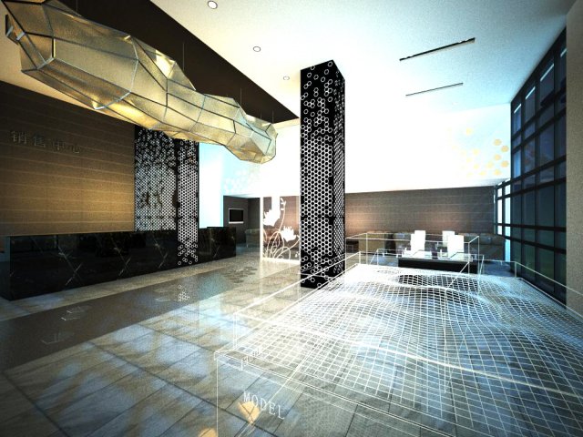 lobby space 111 3D मॉडल .c4d .max .obj .3ds .fbx .stl .blend