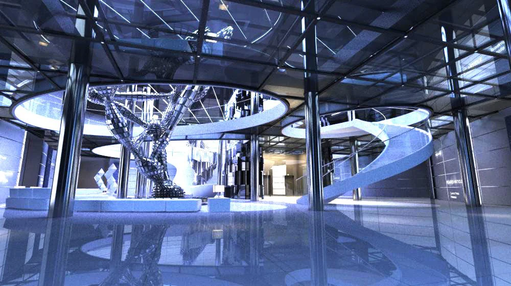 lobby space 087 3D Model .c4d .max .obj .3ds .fbx .stl .blend