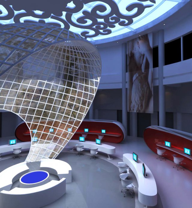 lobby space 113 Modèle 3D .c4d .max .obj .3ds .fbx .stl .blend