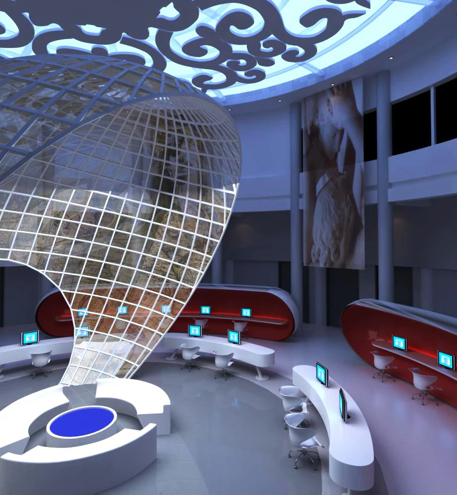lobby space 113 3D Model .c4d .max .obj .3ds .fbx .stl .blend 