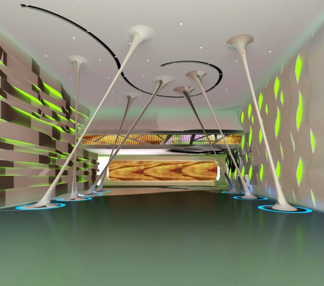 lobby space 112 3D Model .c4d .max .obj .3ds .fbx .stl .blend 