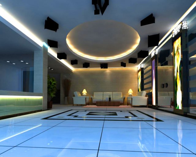 lobby space 121 Model 3D .c4d .max .obj .3ds .fbx .stl .blend 