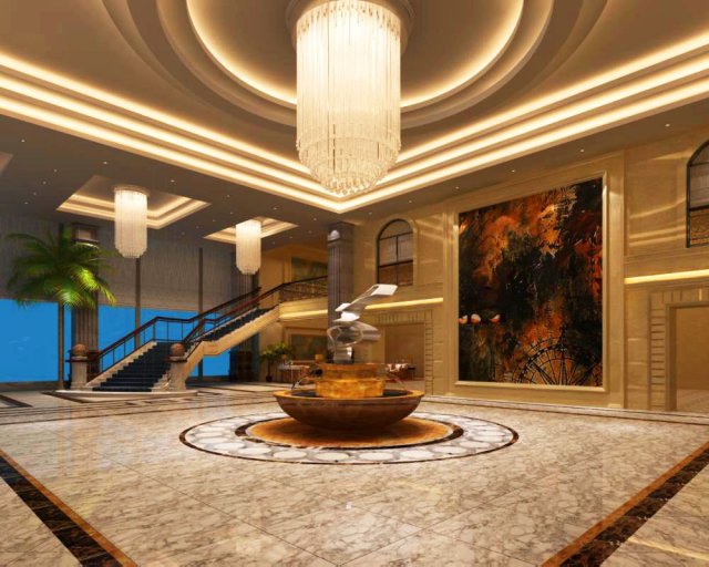 lobby space 124 Modelo 3D .c4d .max .obj .3ds .fbx .stl .blend 