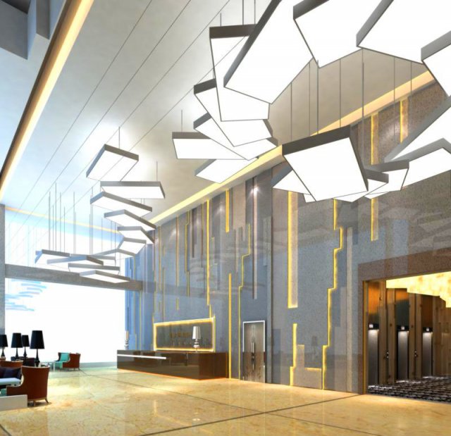 lobby space 125 3D Model .c4d .max .obj .3ds .fbx .stl .blend 