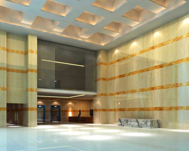 lobby space 137 3D Model .c4d .max .obj .3ds .fbx .stl .blend