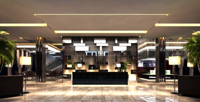 lobby space 136 Model 3D .c4d .max .obj .3ds .fbx .stl .blend 