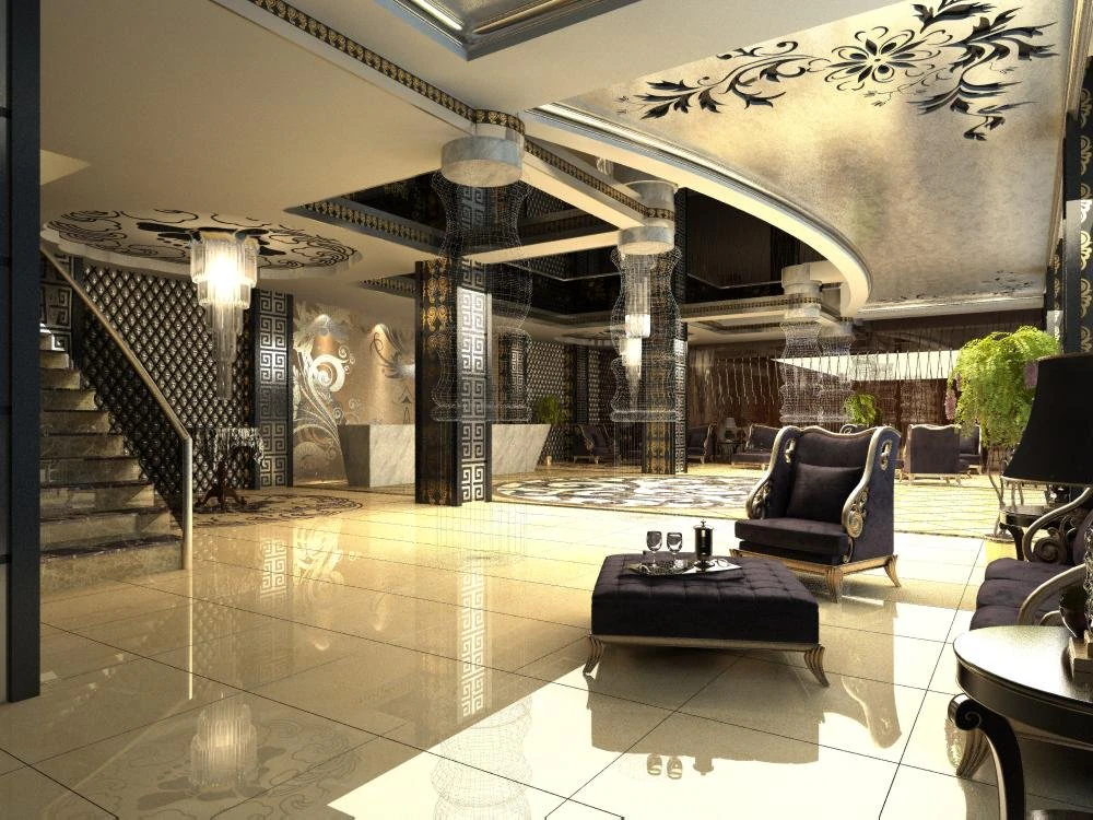 lobby spaces 146 3D Model .c4d .max .obj .3ds .fbx .stl .blend 