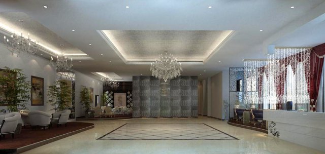 lobby space 150 Model 3D .c4d .max .obj .3ds .fbx .stl .blend 