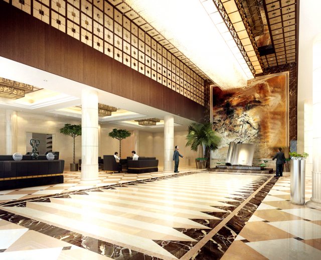 lobby space 152 3D Model .c4d .max .obj .3ds .fbx .stl .blend 