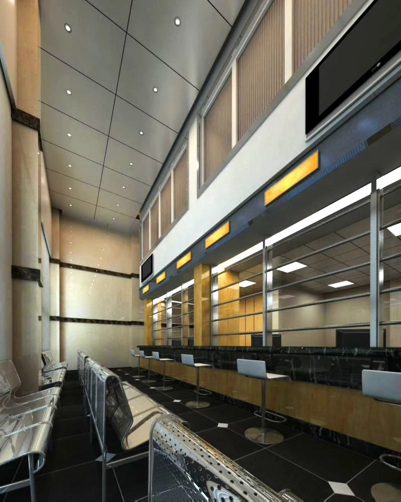 lobby space 156 3D Model .c4d .max .obj .3ds .fbx .stl .blend 