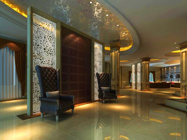 lobby space 158 3D Modell .c4d .max .obj .3ds .fbx .stl .blend