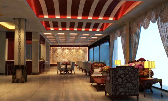 lobby space 157 3D Model .c4d .max .obj .3ds .fbx .stl .blend 