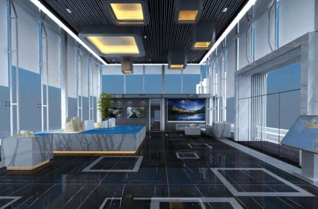 lobby spaces 160 Model 3D .c4d .max .obj .3ds .fbx .stl .blend 