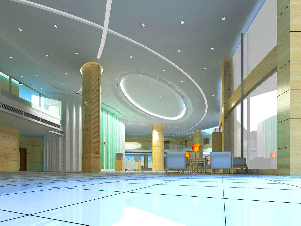 lobby spaces 163 3D Model .c4d .max .obj .3ds .fbx .stl .blend 