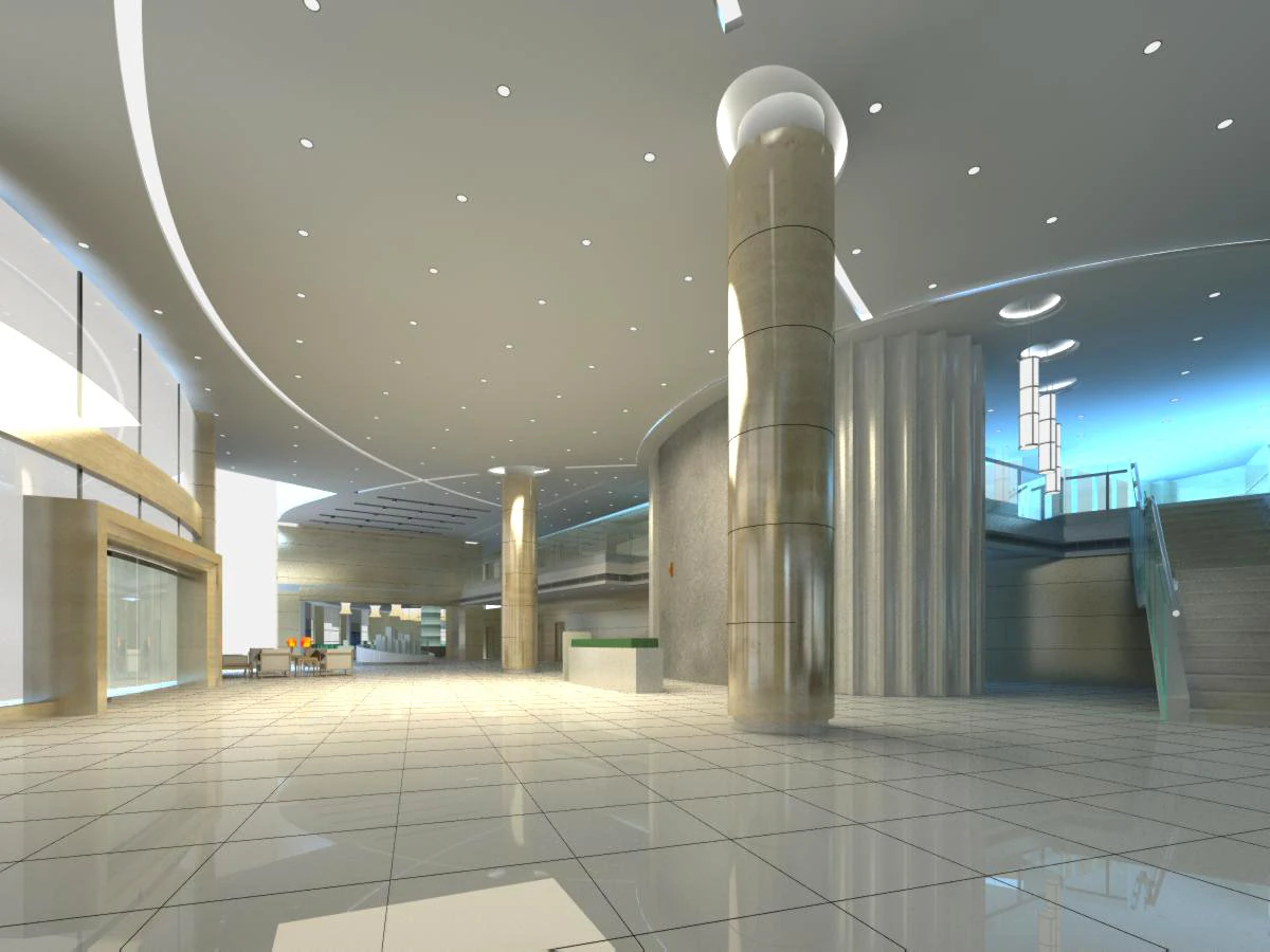 lobby spaces 164 3D Model .c4d .max .obj .3ds .fbx .stl .blend 