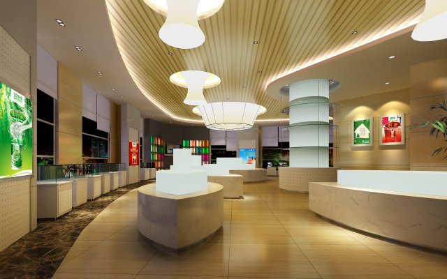 lobby spaces 170 3D Model .c4d .max .obj .3ds .fbx .stl .blend 