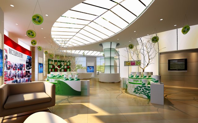 lobby spaces 171 3D Model .c4d .max .obj .3ds .fbx .stl .blend 