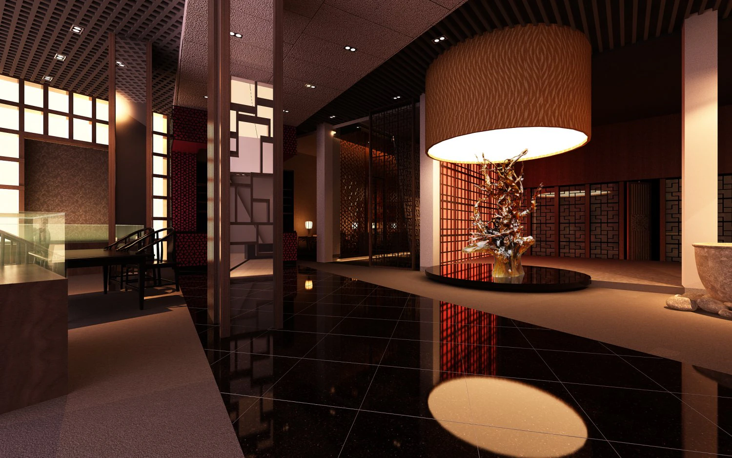 lobby spaces 177 3D Model .c4d .max .obj .3ds .fbx .stl .blend 
