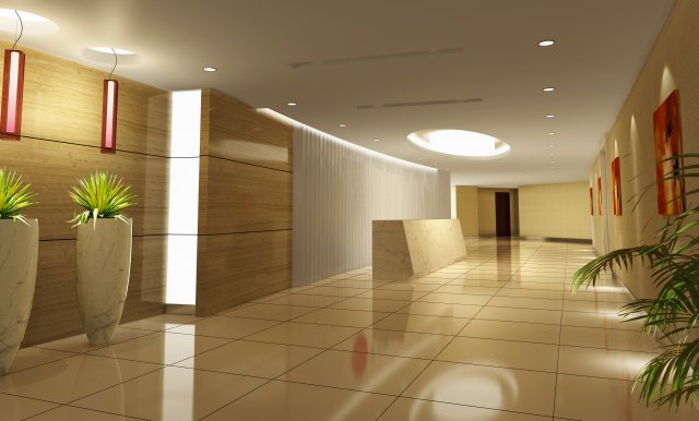 lobby spaces 178 3D Model .c4d .max .obj .3ds .fbx .stl .blend 