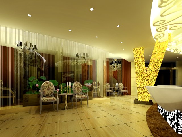lobby spaces 174 Modelo 3D .c4d .max .obj .3ds .fbx .stl .blend