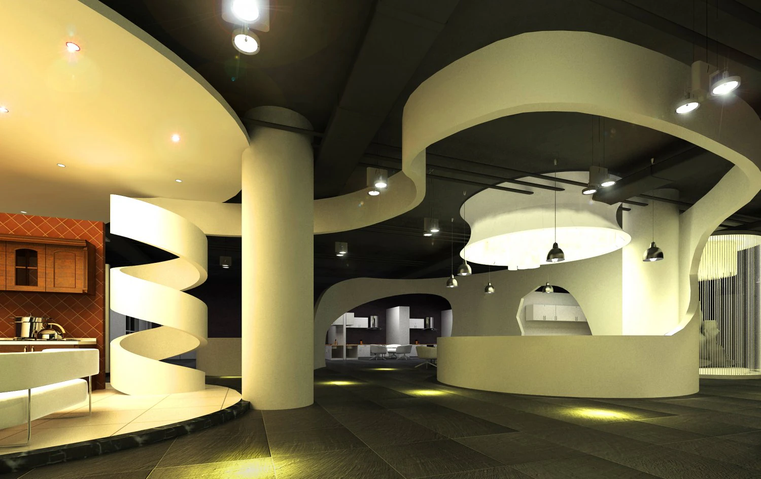 lobby spaces 172 3D Model .c4d .max .obj .3ds .fbx .stl .blend 
