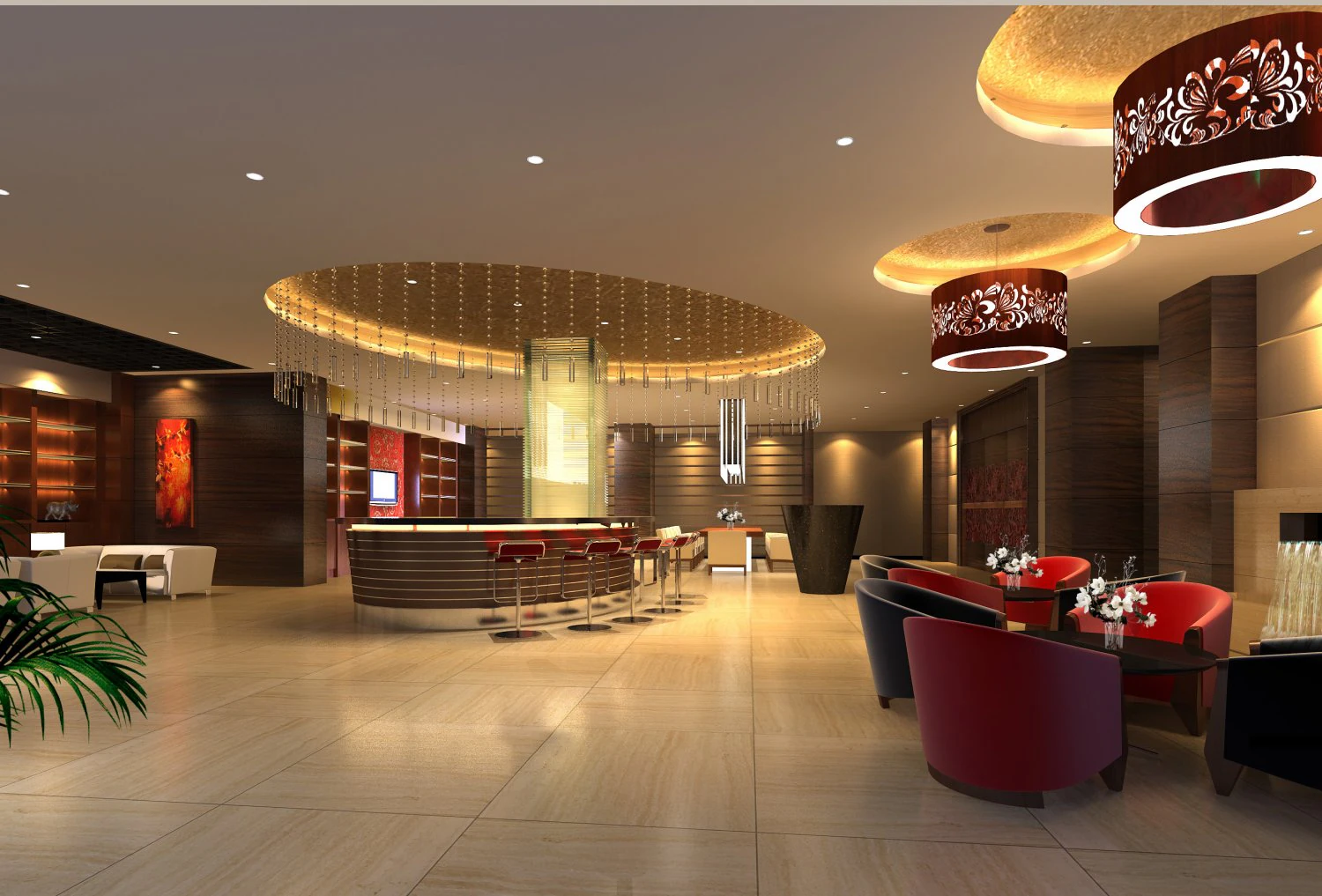 lobby space 182 3D Model .c4d .max .obj .3ds .fbx .stl .blend 