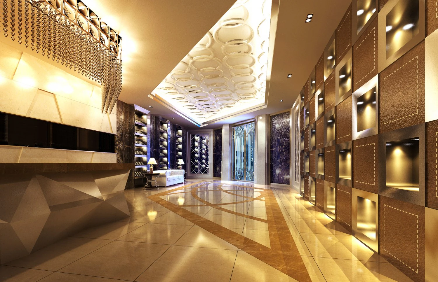 lobby space 185 3D Model .c4d .max .obj .3ds .fbx .stl .blend 