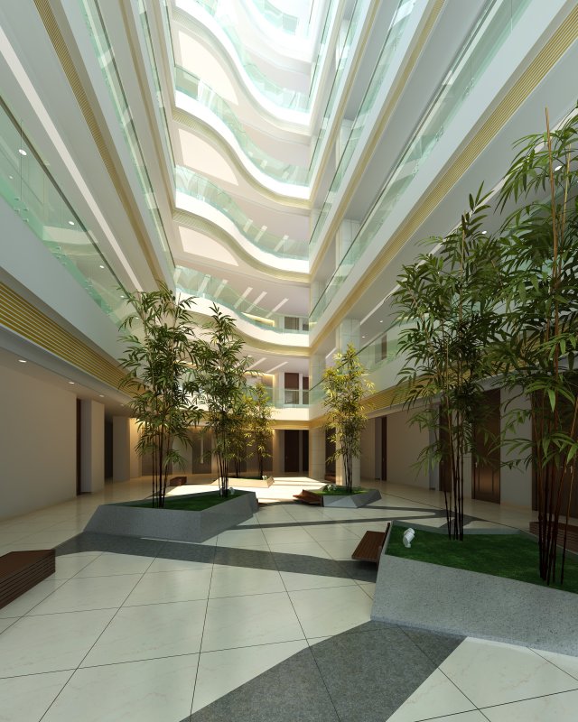 lobby space 193 3D Модель .c4d .max .obj .3ds .fbx .stl .blend 