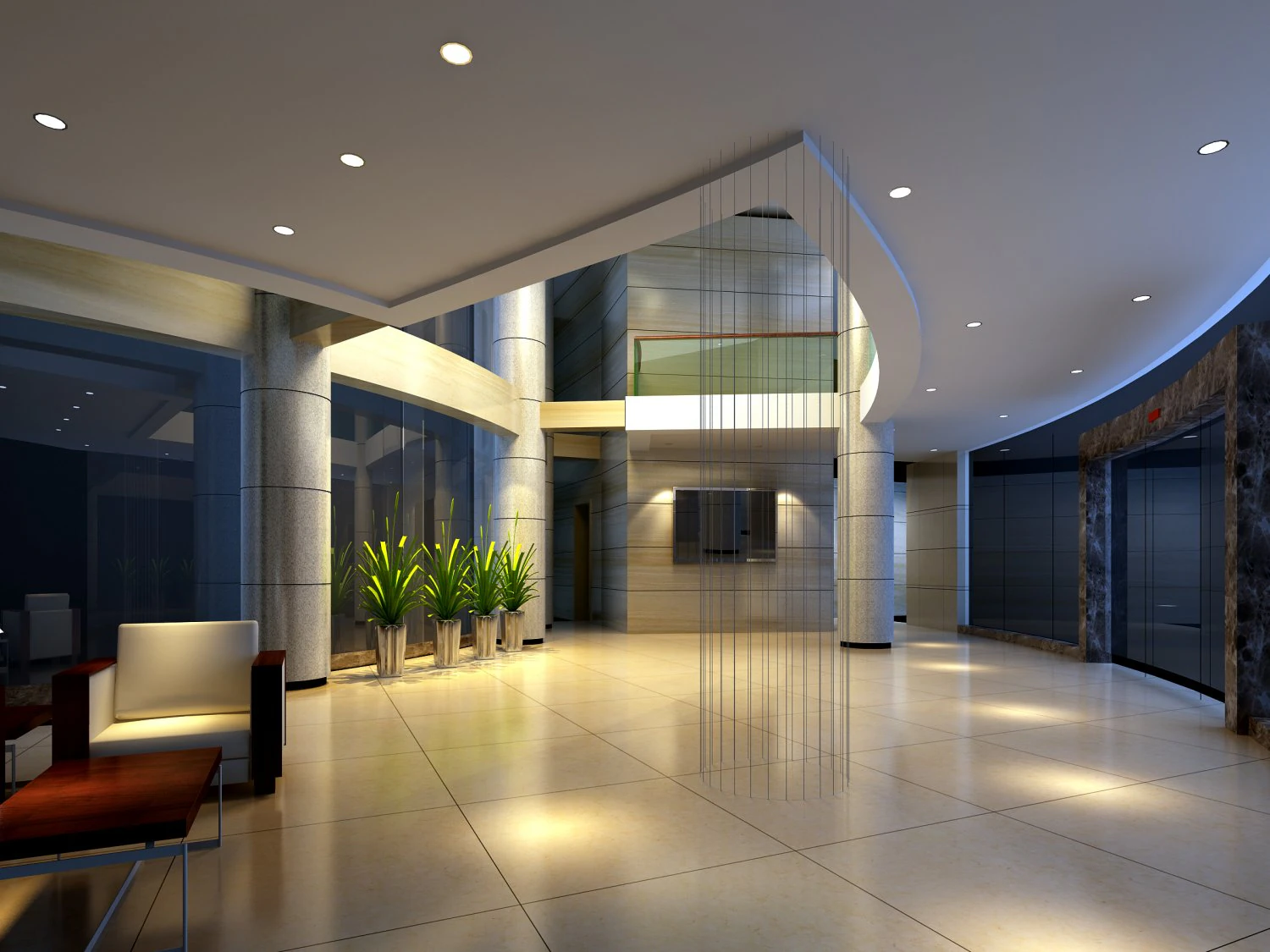 lobby space 201 3D Model .c4d .max .obj .3ds .fbx .stl .blend 