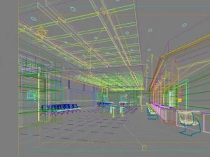 espacio del vest&iacute;bulo 207 Modelo 3D