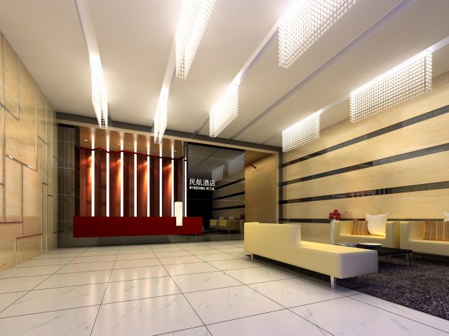 lobby space 202 3D Model .c4d .max .obj .3ds .fbx .stl .blend 