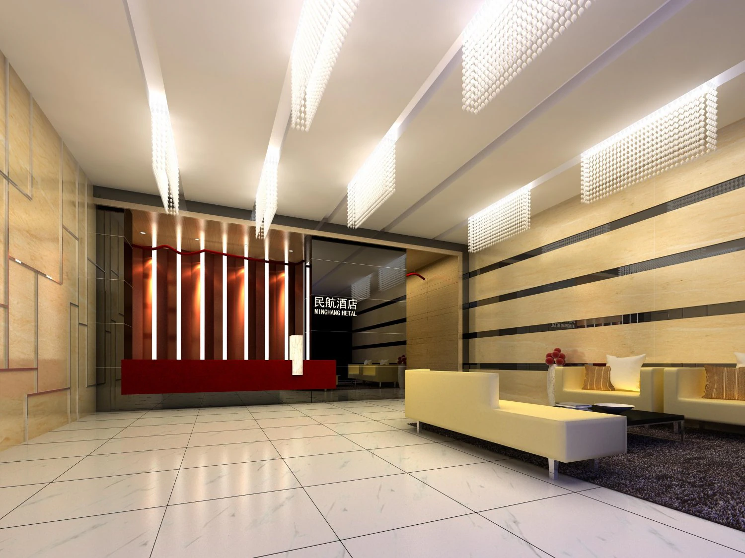 lobby space 202 3D Model .c4d .max .obj .3ds .fbx .stl .blend 