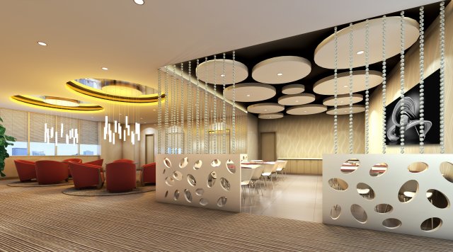 lobby space 211 3D Модель .c4d .max .obj .3ds .fbx .stl .blend 