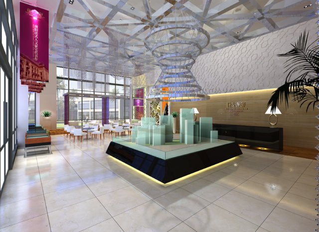 lobby space 220 Model 3D .c4d .max .obj .3ds .fbx .stl .blend 