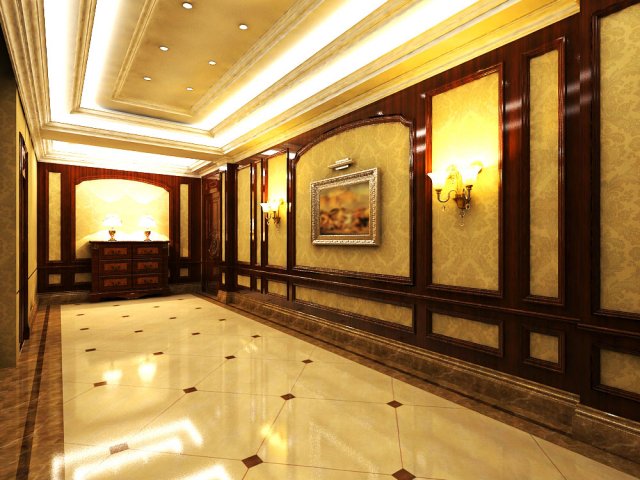 corridor spaces 006 3D 模型 .c4d .max .obj .3ds .fbx .stl .blend 