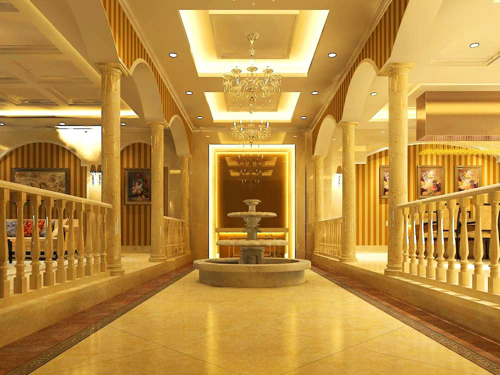 corridor spaces 001 3D Model .c4d .max .obj .3ds .fbx .stl .blend