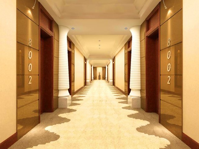 corridor spaces 003 3D Model .c4d .max .obj .3ds .fbx .stl .blend 