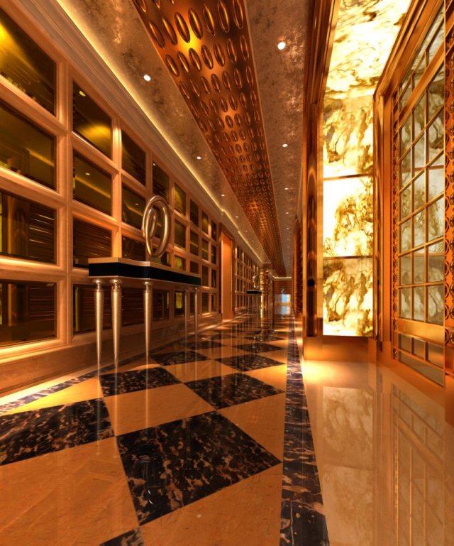 corridor spaces 013 3D Model .c4d .max .obj .3ds .fbx .stl .blend 