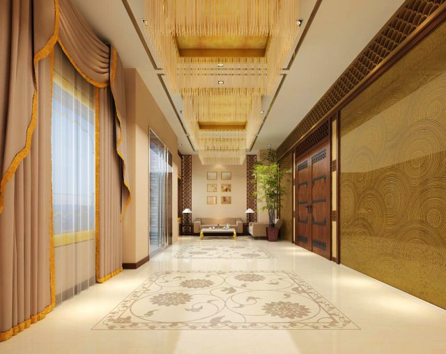corridor spaces 034 3D Model .c4d .max .obj .3ds .fbx .stl .blend 