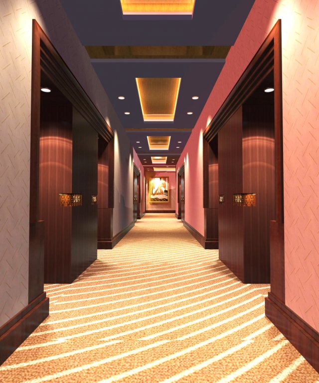 corridor spaces 040 3D Model .c4d .max .obj .3ds .fbx .stl .blend 