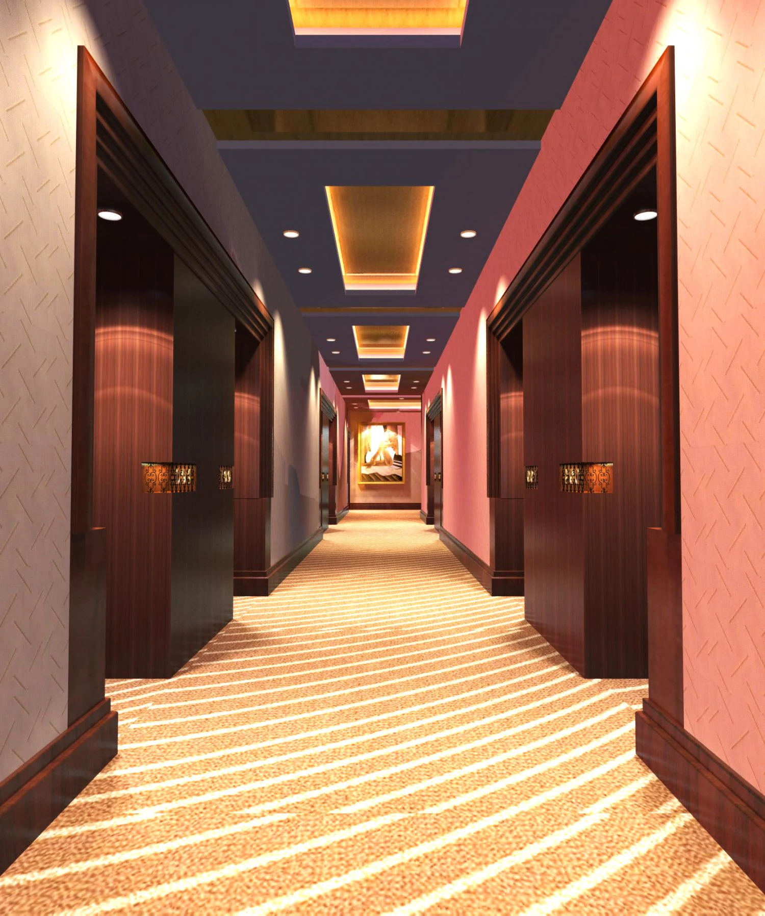corridor spaces 040 3D Model .c4d .max .obj .3ds .fbx .stl .blend 