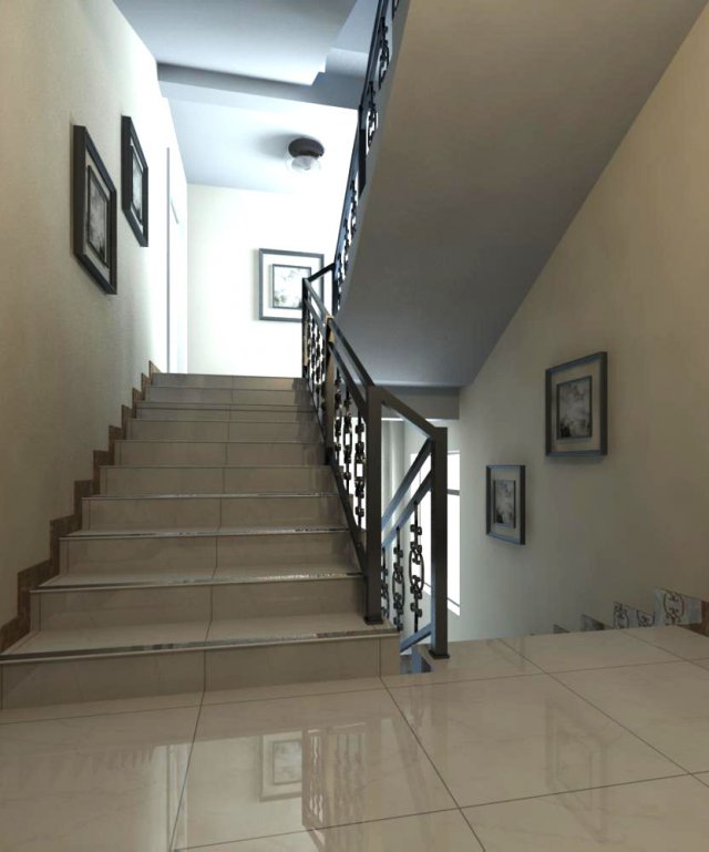corridor spaces 043 3D Model .c4d .max .obj .3ds .fbx .stl .blend 