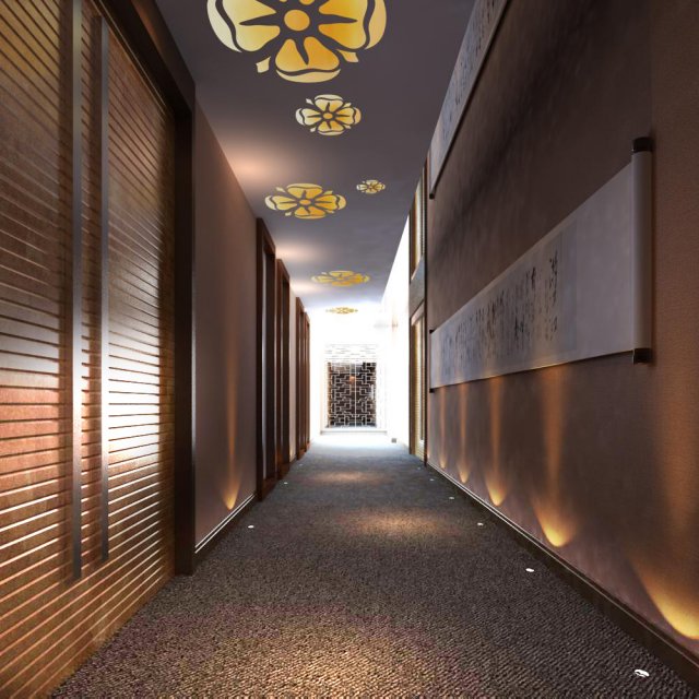 corridor spaces 037 Model 3D .c4d .max .obj .3ds .fbx .stl .blend 