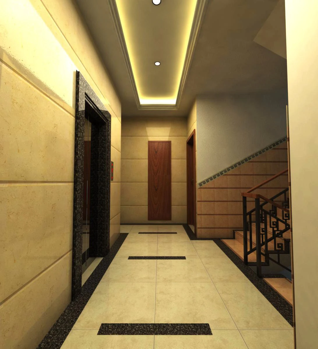 corridor spaces 046 3D Model .c4d .max .obj .3ds .fbx .stl .blend 