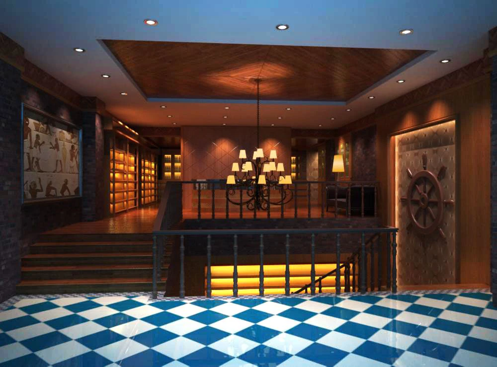 corridor spaces 048 3D Model .c4d .max .obj .3ds .fbx .stl .blend 