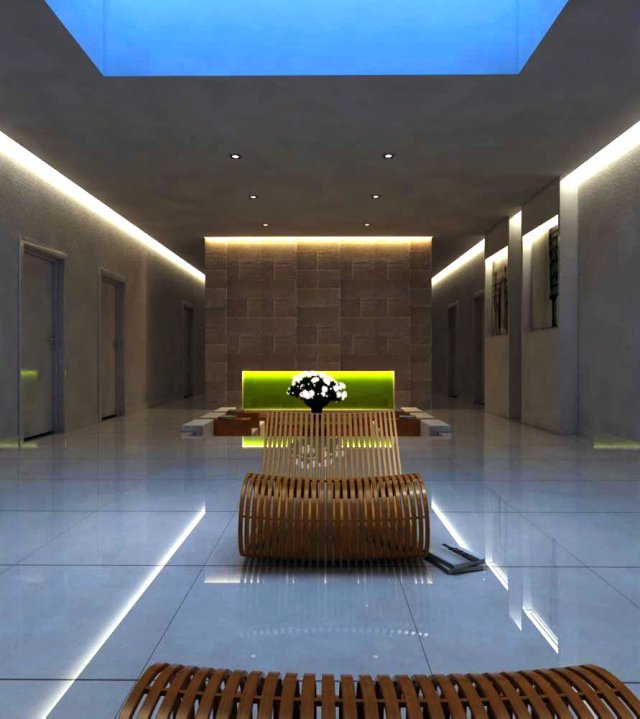 corridor spaces 049 3D Model .c4d .max .obj .3ds .fbx .stl .blend 
